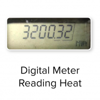 digital heat meter reading