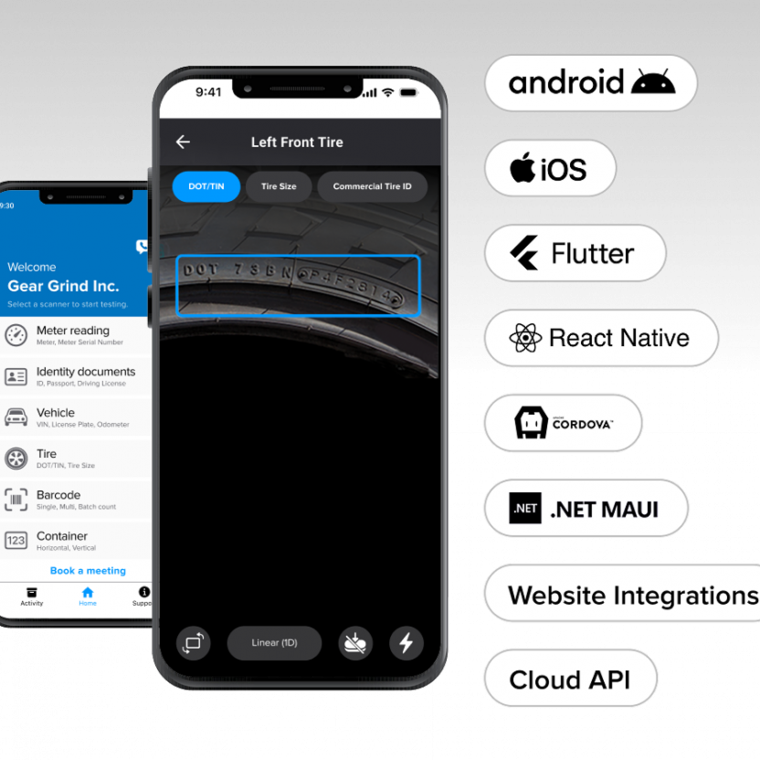 Anyline showcase app DOT scanner
