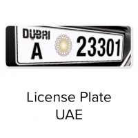 dubai license plate