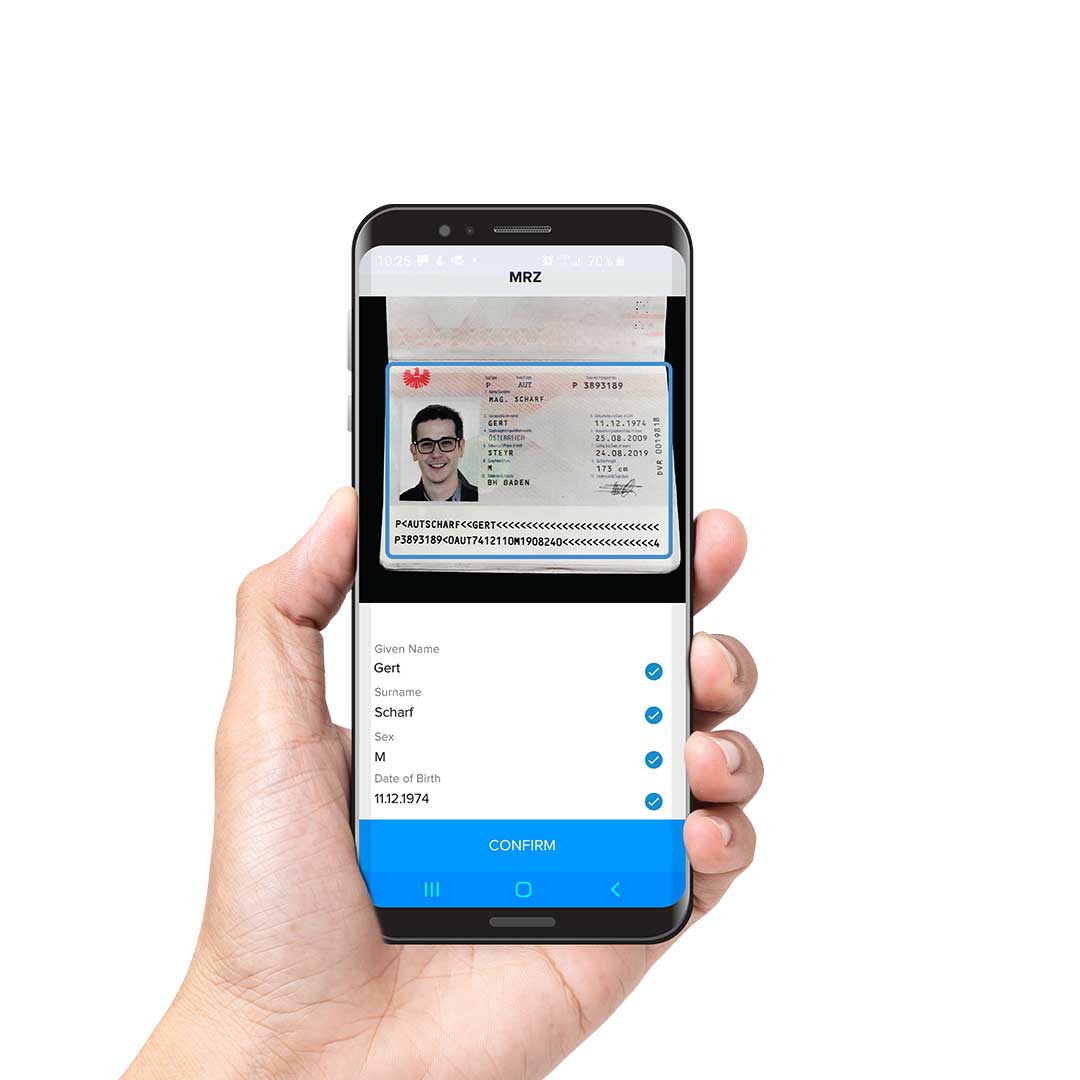 Mobile Passport & MRZ Scanner - Scan passports & scan MRZ with Mobile Data Capture by Anyline