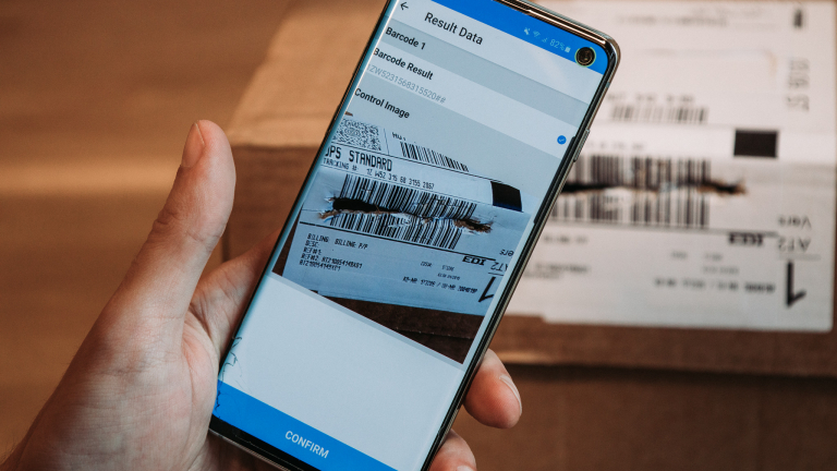 Man scans a damaged barcode