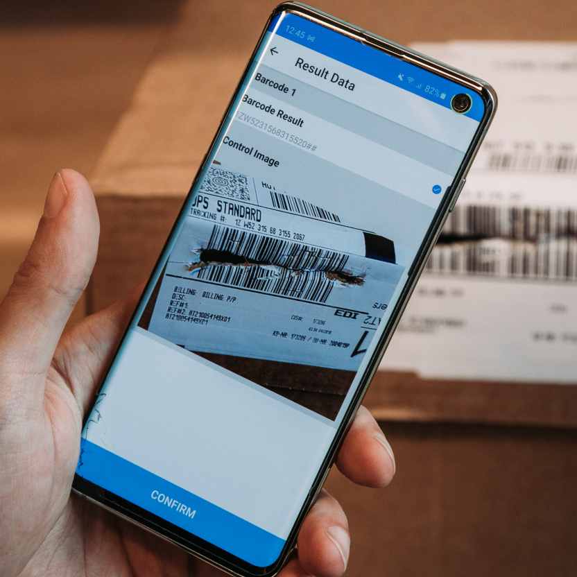 Man scans a damaged barcode