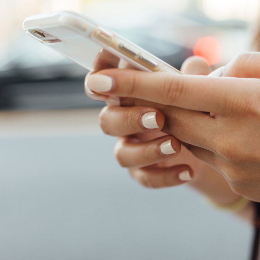 woman on her smartphone