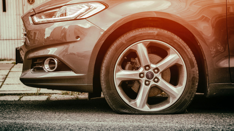 flat tire on a ford