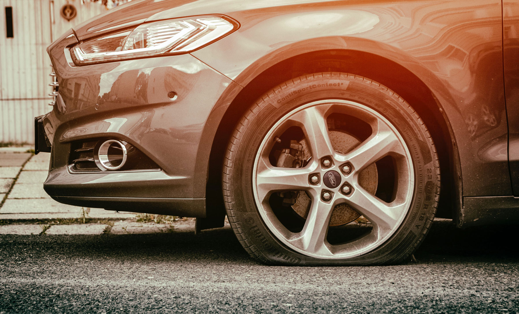 flat tire on a ford