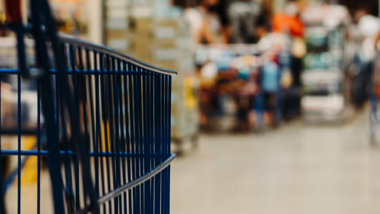 cart in a grocery store