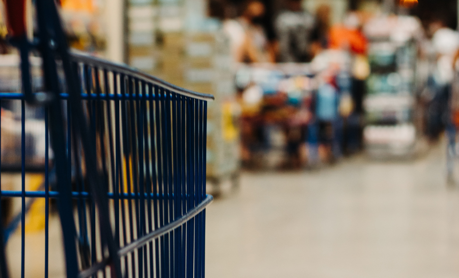 cart in a grocery store