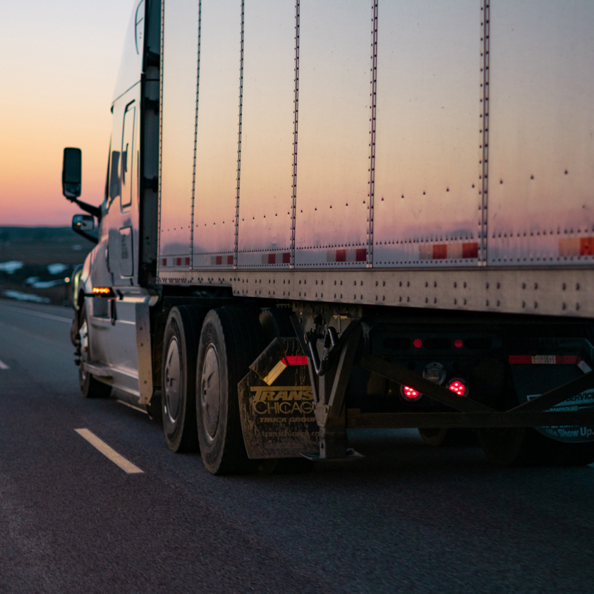 truck on the road