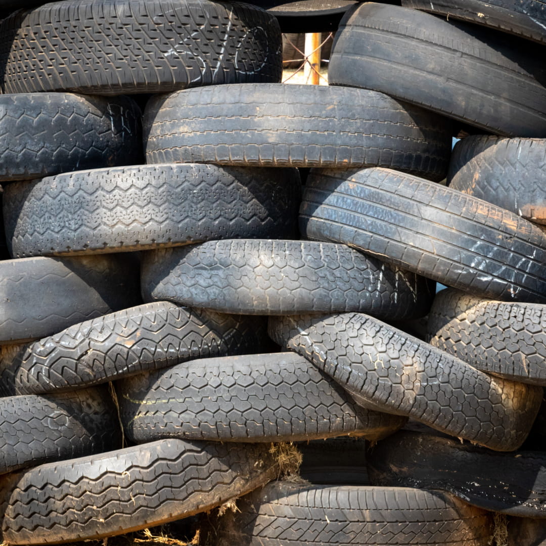 stacked tires