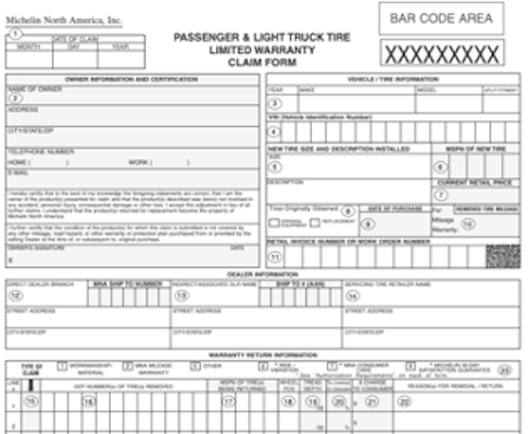 How to File Michelin Tire Warranty Claim  