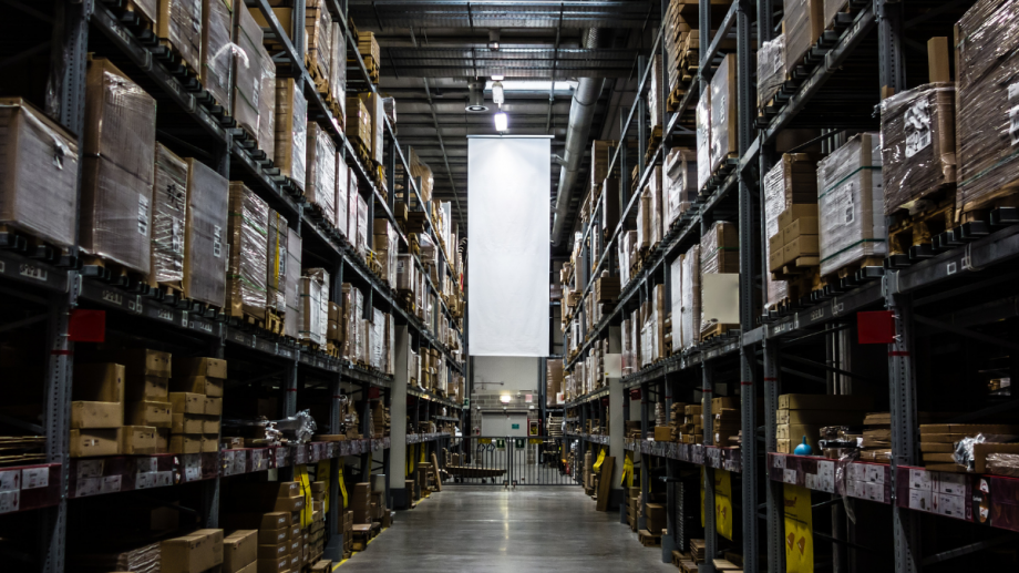 warehouse interior with low lights