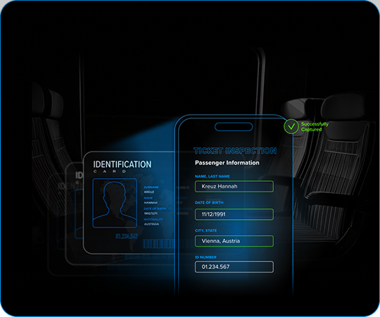 Digital illustration of an ID scanned