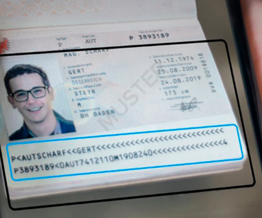 A scan of a passport