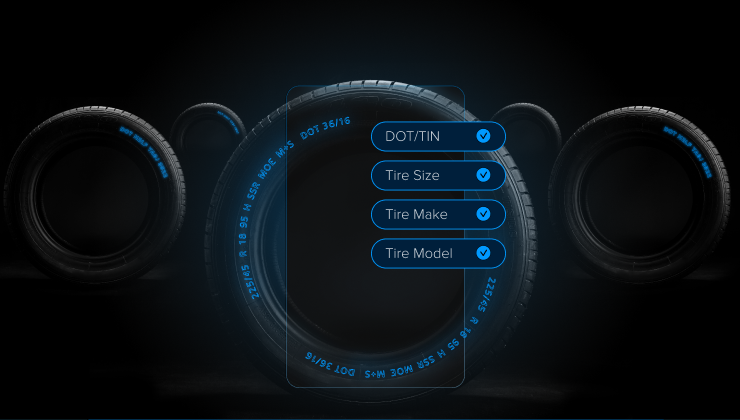 Tire information that can be scanned by the Anyline tire scanner