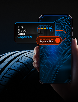 Results and alerts provided by the Anyline tire tread scanner