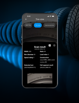 mobile tire size scanner