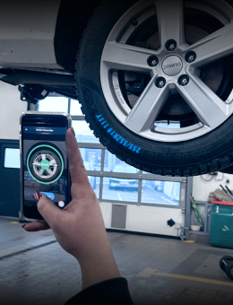 Tire size scanned with a smartphone